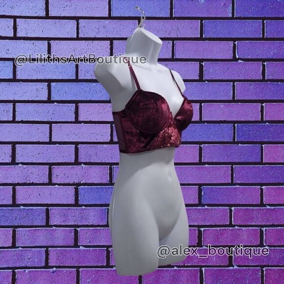 Victoria Secret Lined Demi Velvet Balconette Bra(P004)-Size 34B for Women - Picture 4 of 8